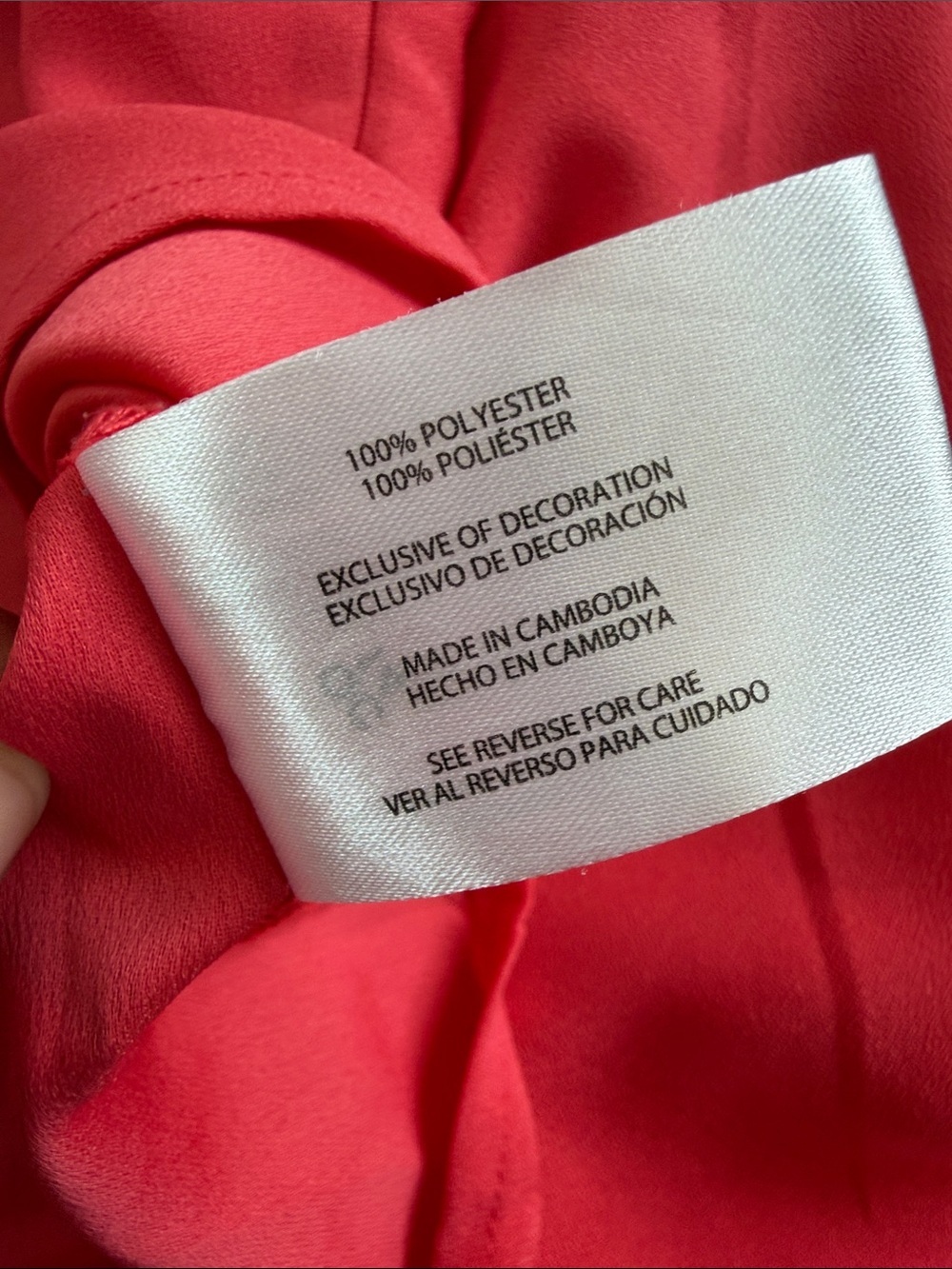 Banana Republic Coral-Pink V-Neck Cap-Sleeve Blouse - Picture 3 of 4